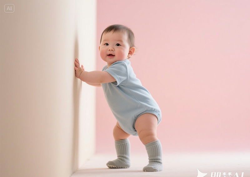 幼兒在安全環(huán)境中爬行探索